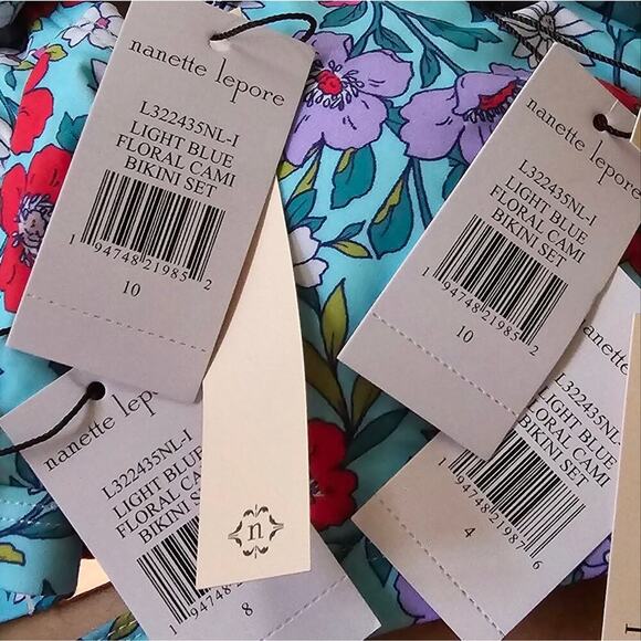 Nanette Lepore Tropical Floral Cutout Swim Suit Bikini 4,8,10 new! - Picture 10 of 10